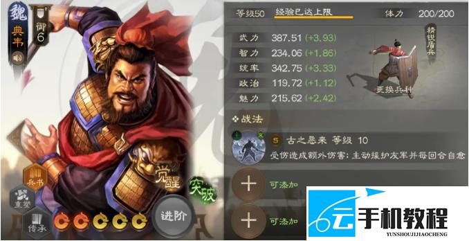 《三国志战棋版》 羊祜典韦突破与魏国搭配