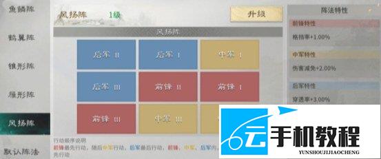 三国天下归心 孙尚香追击风扬阵配置