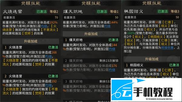 《三国：天下归心》刘备火攻队站位 觉醒技能搭配
