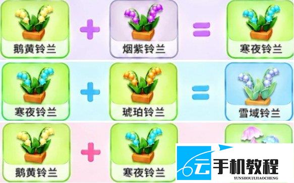元梦之星繁花奇育 七种铃兰合成攻略